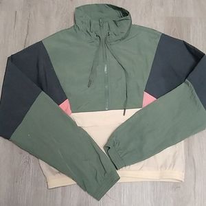 Aeropostale windbreaker cropped zip up jacket